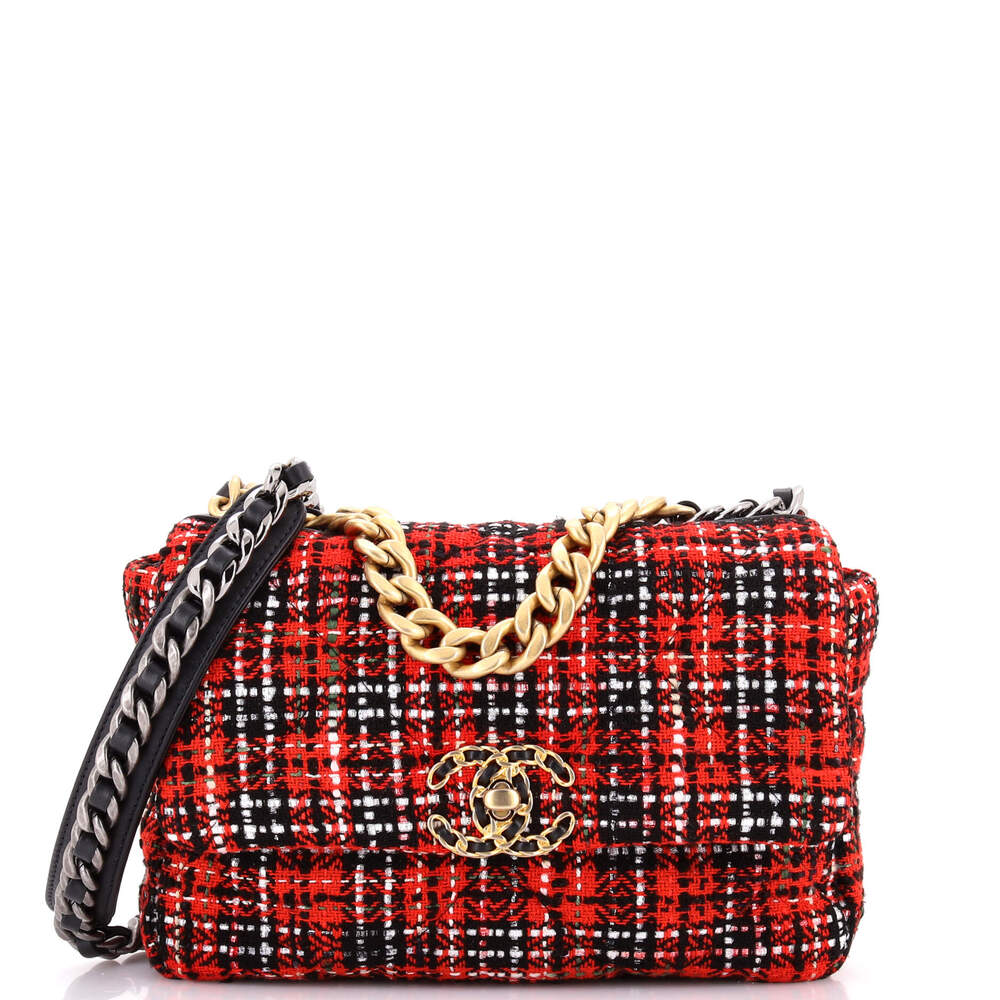 Chanel 19 Flap Bag Quilted Tweed Medium #266241C39B